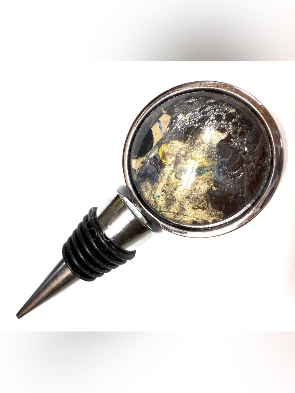 Wine bottle stopper handmade glass dome 36mm